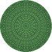 Square Machine Washable Transitional Dark Forest Green Rug in a Living Room, wshpat1889grn