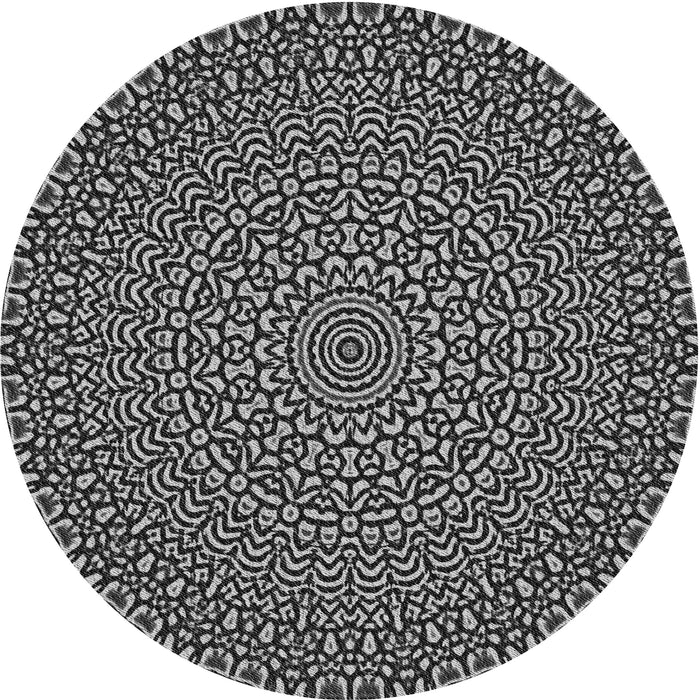 Square Machine Washable Transitional Charcoal Black Rug in a Living Room, wshpat1889gry