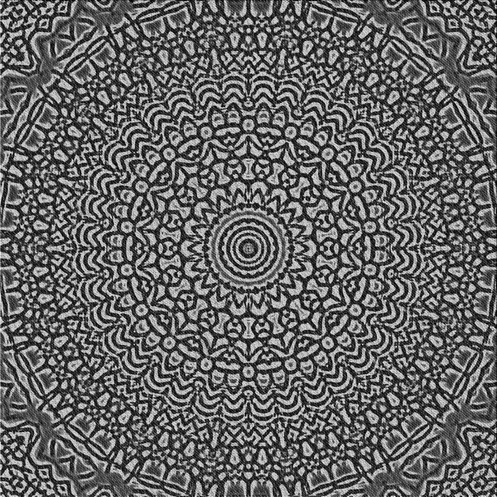 Round Patterned Charcoal Black Rug, pat1889gry