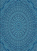 Patterned Bright Turquoise Blue Rug, pat1889lblu