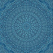 Round Patterned Bright Turquoise Blue Rug, pat1889lblu