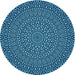 Square Patterned Bright Turquoise Blue Rug, pat1889lblu