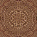 Round Patterned Orange Rug, pat1889org