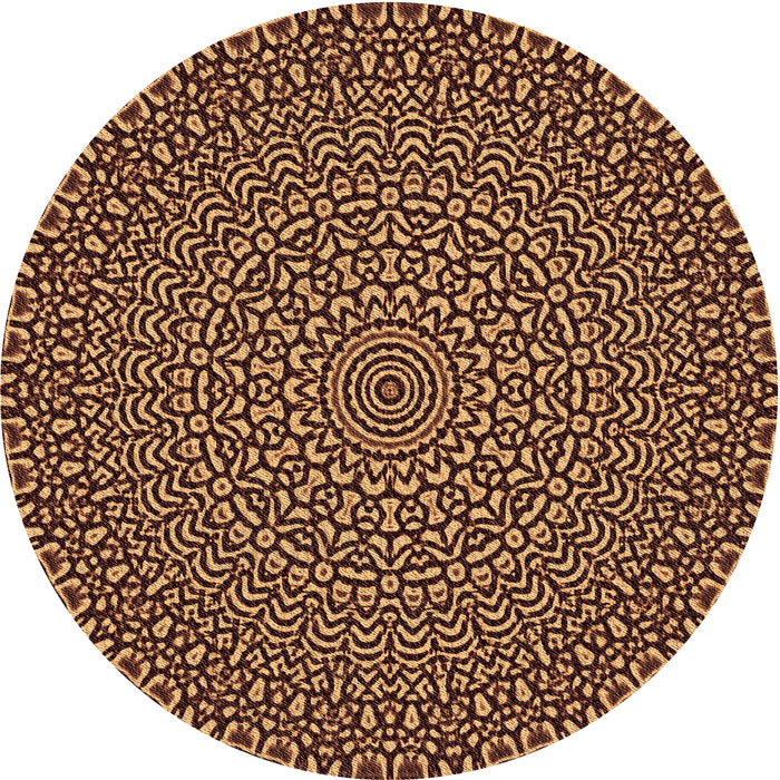 Square Patterned Orange Rug, pat1889org