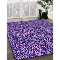 Patterned Purple Rug, pat1889pur