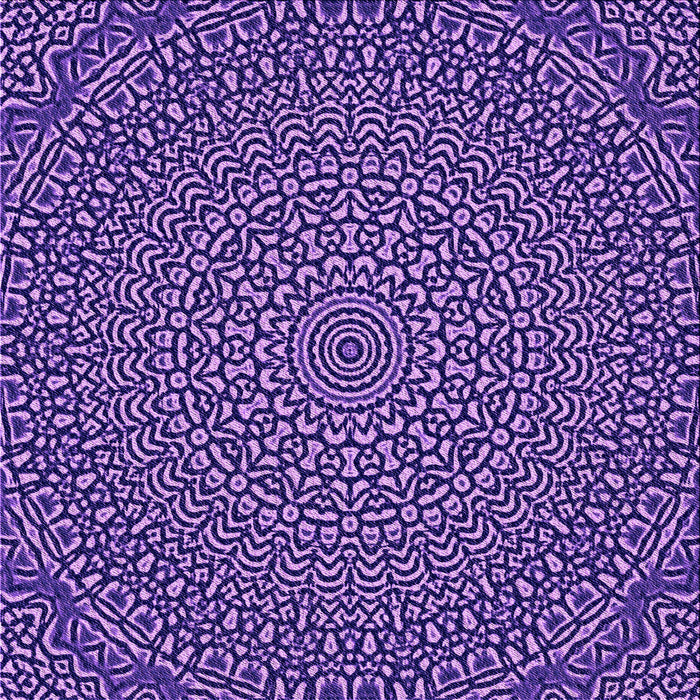 Round Patterned Purple Rug, pat1889pur