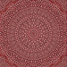 Round Patterned Maroon Red Rug, pat1889rd