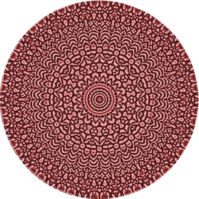 Square Patterned Maroon Red Rug, pat1889rd