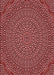 Patterned Maroon Red Rug, pat1889rd