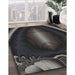 Patterned Silver Gray Novelty Rug in Family Room, pat188