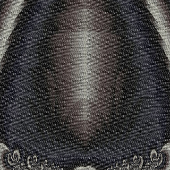 Patterned Silver Gray Novelty Rug, pat188