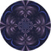 Square Machine Washable Transitional Deep Periwinkle Purple Rug in a Living Room, wshpat189blu