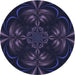 Square Patterned Deep Periwinkle Purple Rug, pat189blu