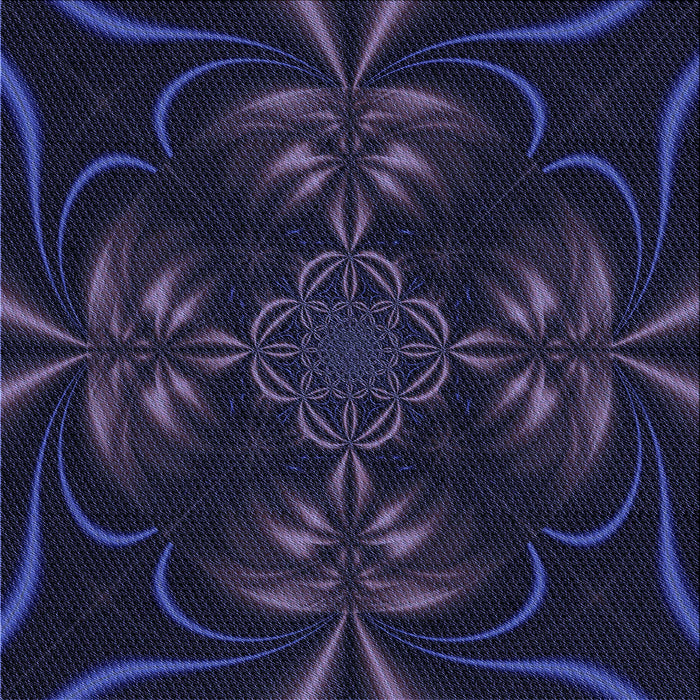 Round Patterned Deep Periwinkle Purple Rug, pat189blu