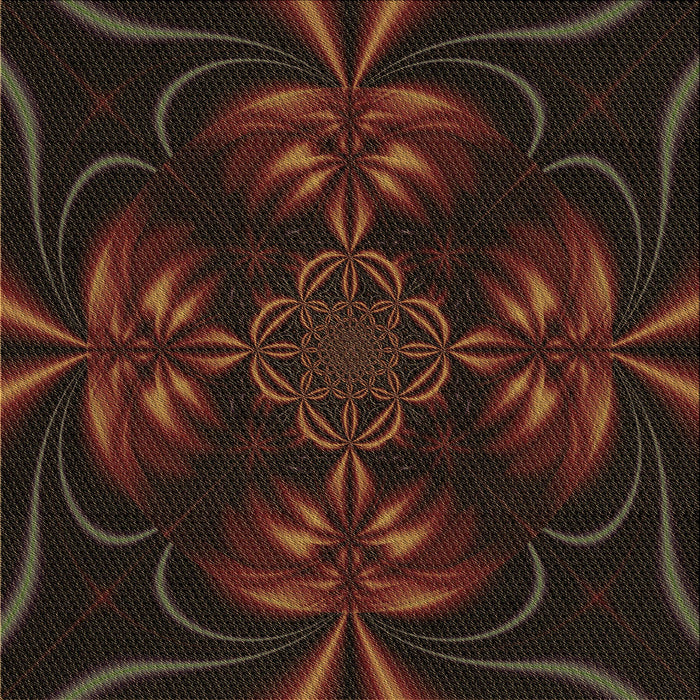 Round Patterned Black Brown Rug, pat189brn