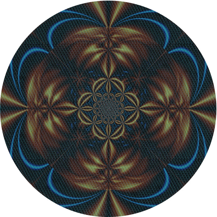 Square Patterned Midnight Gray Rug, pat189lblu