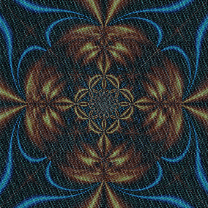 Round Patterned Midnight Gray Rug, pat189lblu