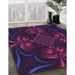 Machine Washable Transitional Purple Rug in a Family Room, wshpat189pur