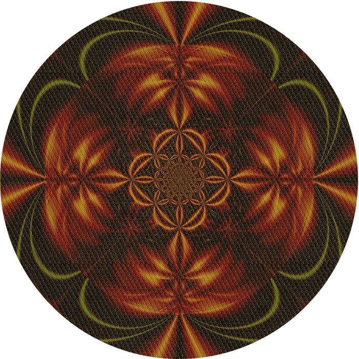 Square Patterned Dark Bronze Brown Rug, pat189yw