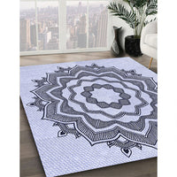 Patterned Lavender Blue Rug, pat1890blu