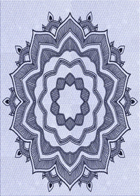 Machine Washable Transitional Lavender Blue Rug, wshpat1890blu