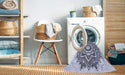 Machine Washable Transitional Lavender Blue Rug in a Washing Machine, wshpat1890blu