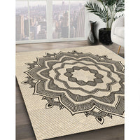 Patterned Wheat Beige Rug, pat1890brn