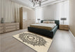 Patterned Wheat Beige Rug in a Bedroom, pat1890brn