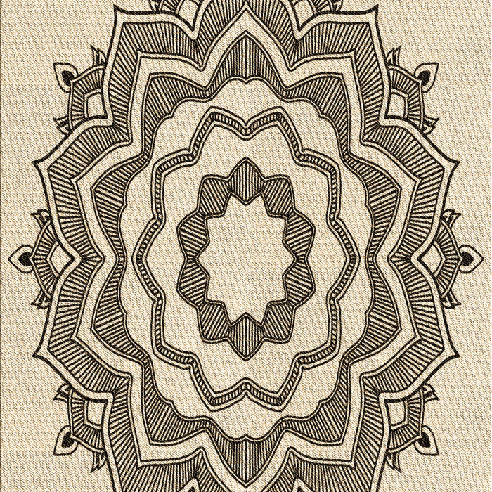 Machine Washable Transitional Wheat Beige Rug, wshpat1890brn