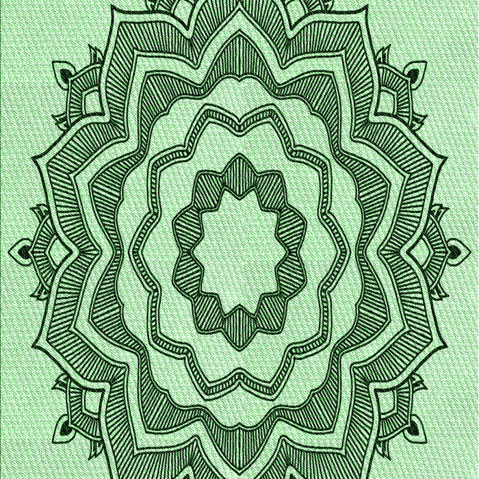 Patterned Mint Green Rug, pat1890grn