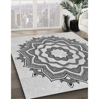 Patterned Smokey Gray Rug, pat1890gry