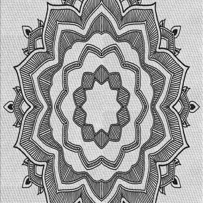 Patterned Smokey Gray Rug, pat1890gry