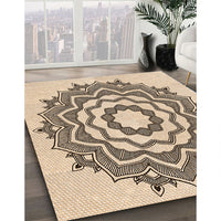 Patterned Sienna Brown Rug, pat1890org