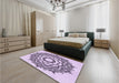 Patterned Orchid Purple Rug in a Bedroom, pat1890pur