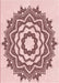 Patterned Light Rose Pink Rug, pat1890rd