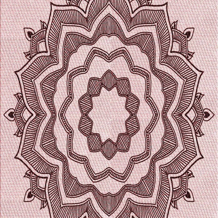 Patterned Light Rose Pink Rug, pat1890rd