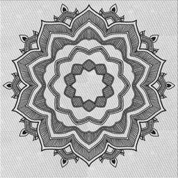 Square Patterned Ash Gray Novelty Rug, pat1890