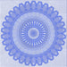 Round Patterned Sky Blue Rug, pat1891blu