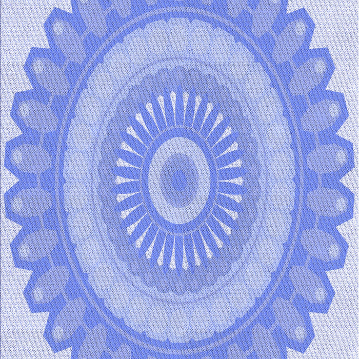 Machine Washable Transitional Sky Blue Rug, wshpat1891blu