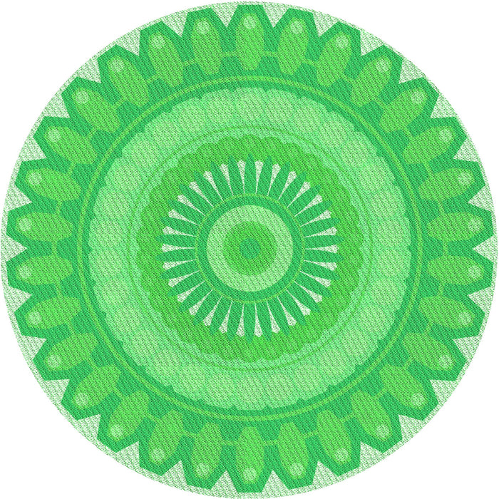 Square Patterned Neon Green Rug, pat1891grn