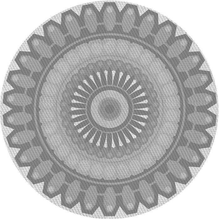 Square Patterned Platinum Silver Gray Rug, pat1891gry