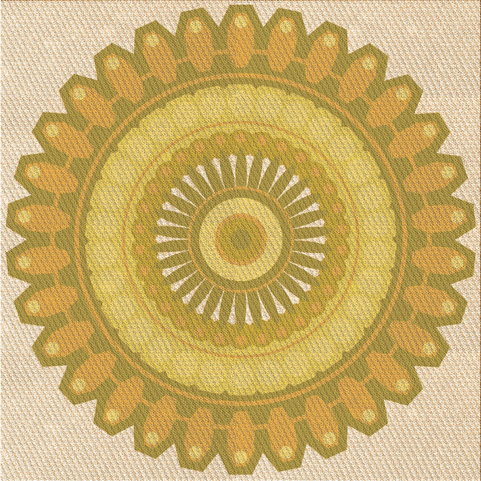 Round Machine Washable Transitional Caramel Brown Rug, wshpat1891org