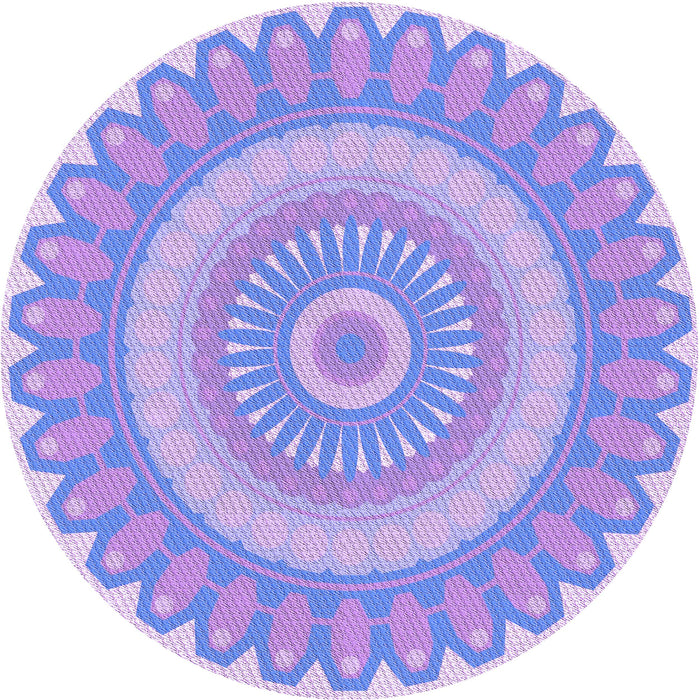 Square Patterned Purple Mimosa Purple Rug, pat1891pur