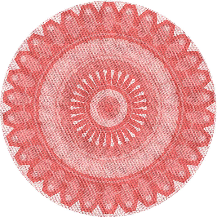 Square Patterned Pastel Pink Rug, pat1891rd