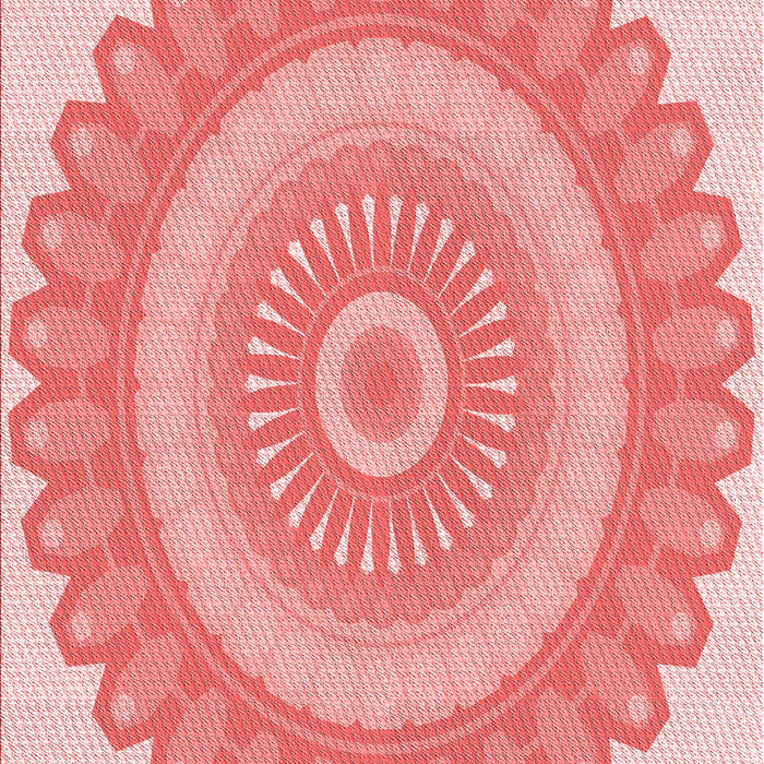 Machine Washable Transitional Pastel Pink Rug, wshpat1891rd