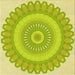 Round Machine Washable Transitional Pistachio Green Rug, wshpat1891yw