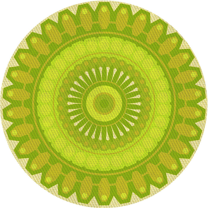 Square Patterned Pistachio Green Rug, pat1891yw