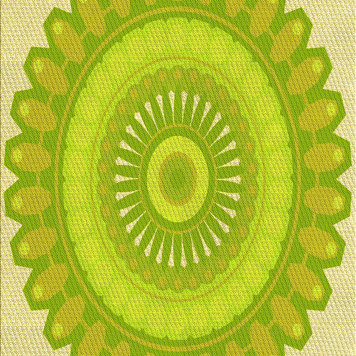 Patterned Pistachio Green Rug, pat1891yw