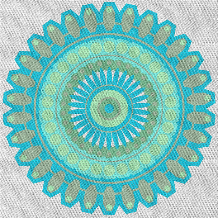 Sideview of Machine Washable Transitional Blue Rug, wshpat1891