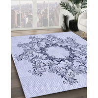 Patterned Lavender Blue Rug, pat1892blu